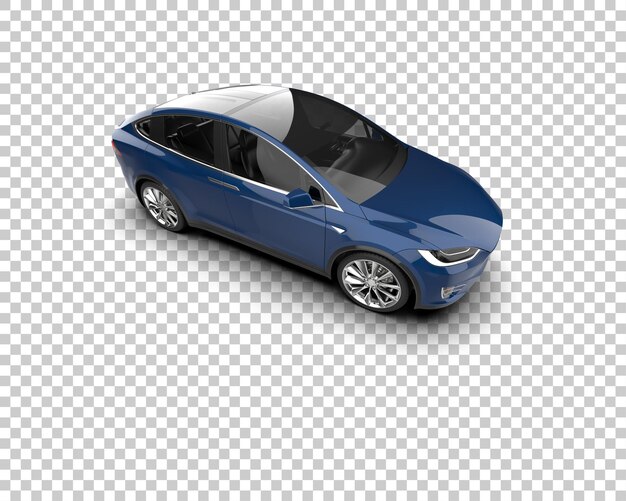 Escena de un coche moderno aislado en el fondo Ilustración de renderización 3D