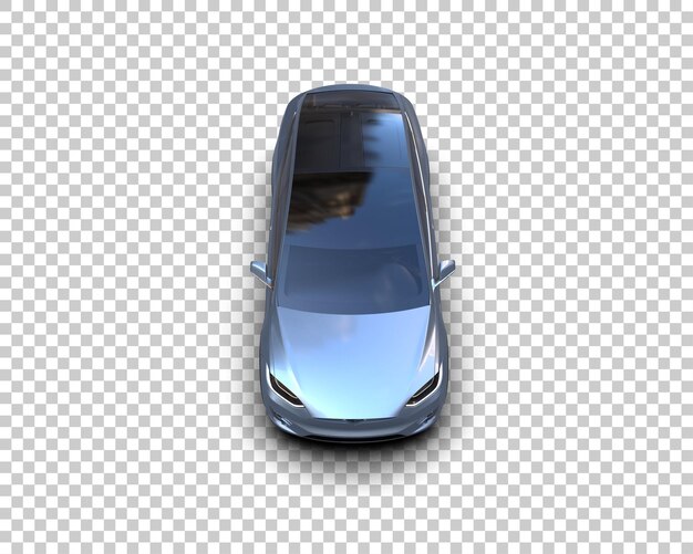 Escena de un coche moderno aislado en el fondo Ilustración de renderización 3D