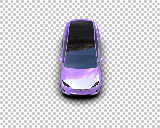 Escena de un coche moderno aislado en el fondo Ilustración de renderización 3D