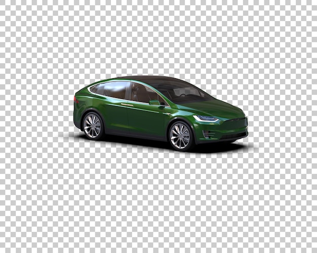 Escena de un coche moderno aislado en el fondo Ilustración de renderización 3D