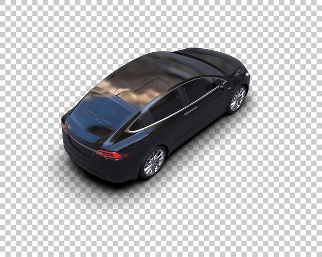 Escena de un coche moderno aislado en el fondo Ilustración de renderización 3D