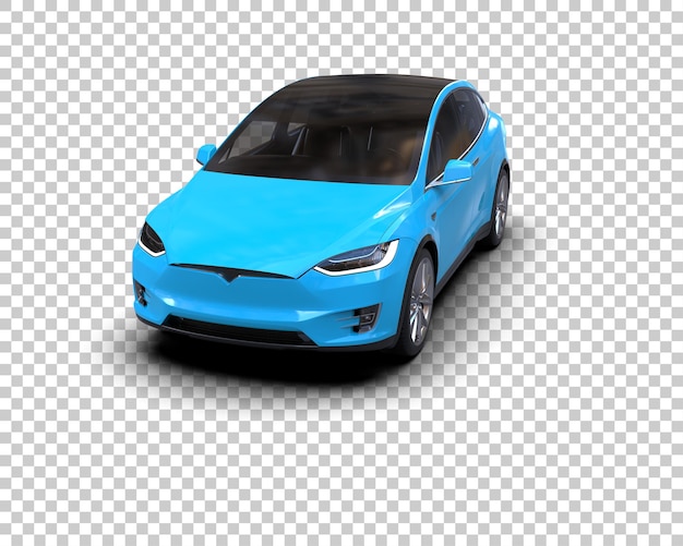 Escena de un coche moderno aislado en el fondo Ilustración de renderización 3D
