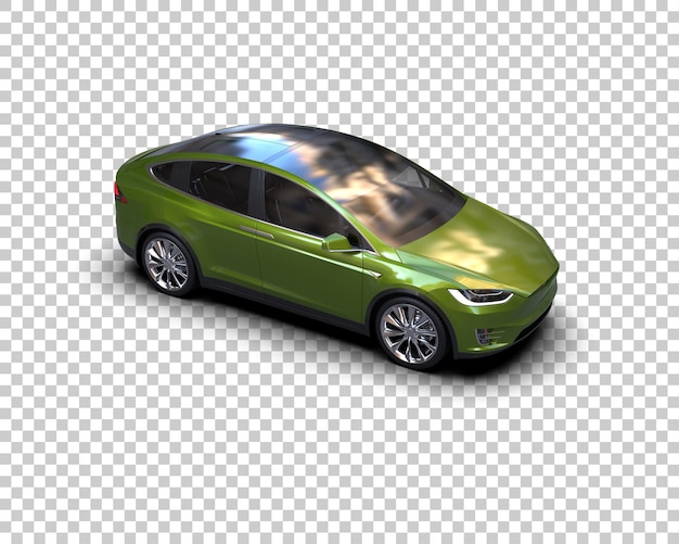 Escena de un coche moderno aislado en el fondo Ilustración de renderización 3D