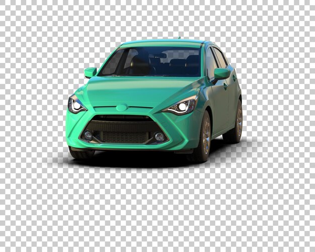 Escena de un coche moderno aislado en el fondo Ilustración de renderización 3D