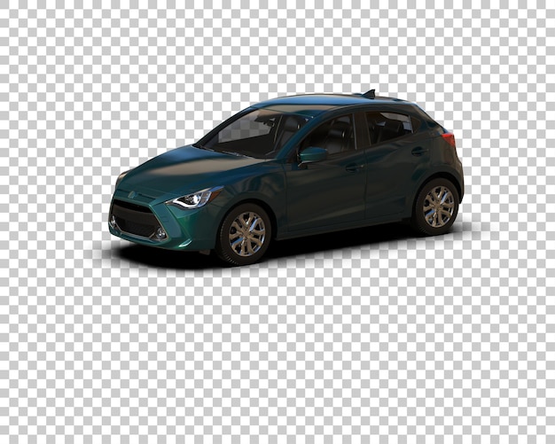 Escena de un coche moderno aislado en el fondo Ilustración de renderización 3D