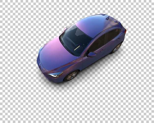 Escena de un coche moderno aislado en el fondo Ilustración de renderización 3D