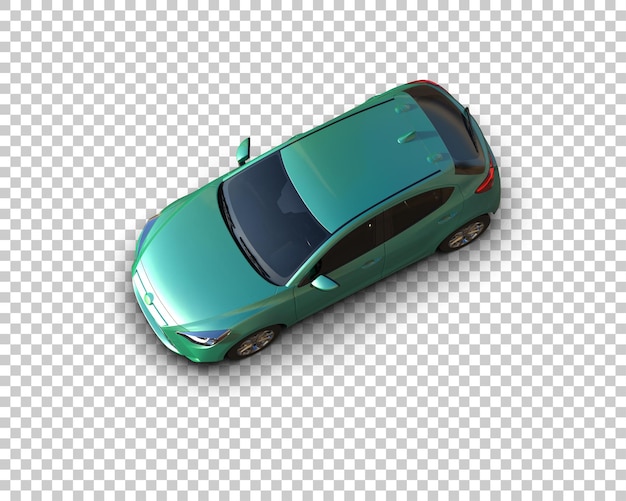 Escena de un coche moderno aislado en el fondo Ilustración de renderización 3D