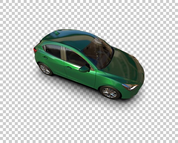 Escena de un coche moderno aislado en el fondo Ilustración de renderización 3D