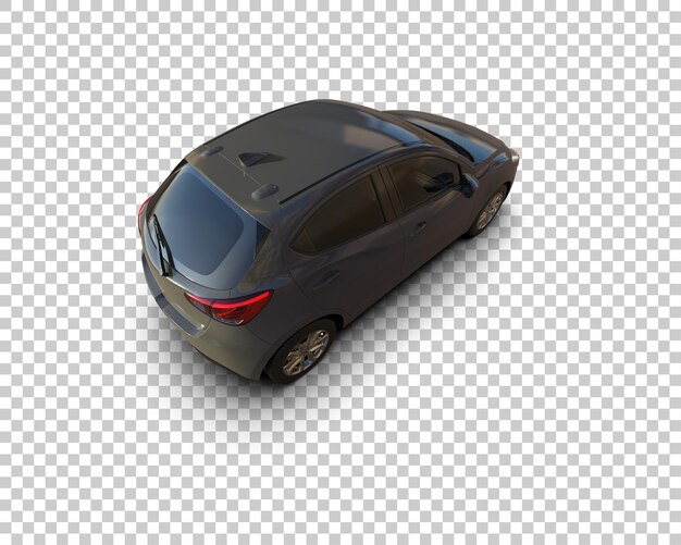 Escena de un coche moderno aislado en el fondo Ilustración de renderización 3D