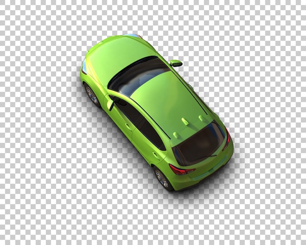 Escena de un coche moderno aislado en el fondo Ilustración de renderización 3D