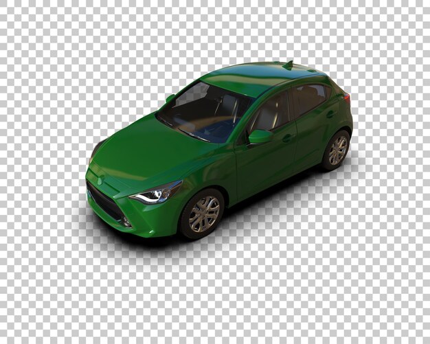 Escena de un coche moderno aislado en el fondo Ilustración de renderización 3D