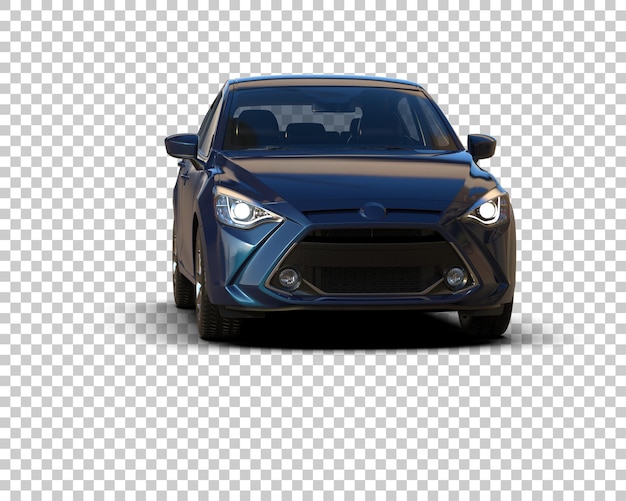 Escena de un coche moderno aislado en el fondo Ilustración de renderización 3D