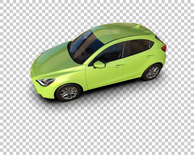 Escena de un coche moderno aislado en el fondo Ilustración de renderización 3D