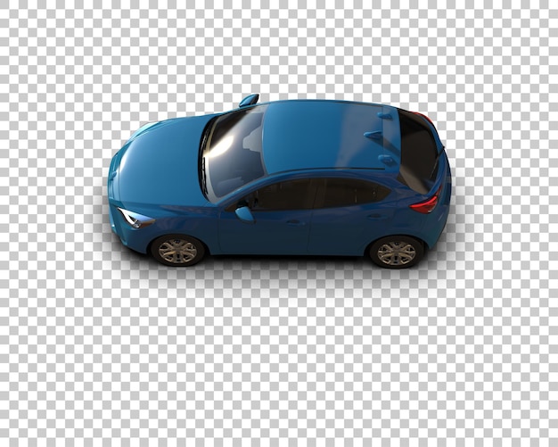 Escena de un coche moderno aislado en el fondo Ilustración de renderización 3D