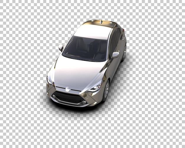 Escena de un coche moderno aislado en el fondo Ilustración de renderización 3D