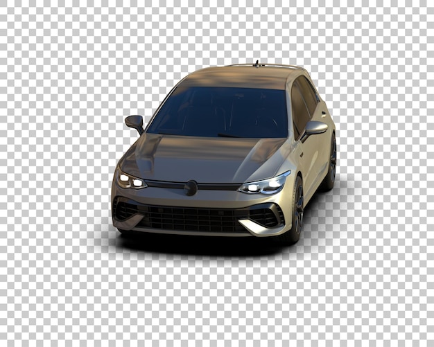 Escena de un coche moderno aislado en el fondo Ilustración de renderización 3D
