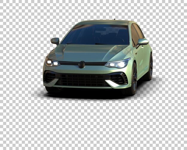 Escena de un coche moderno aislado en el fondo Ilustración de renderización 3D