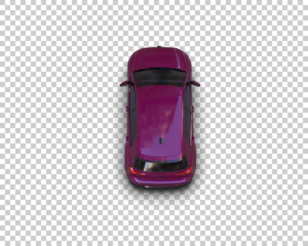 Escena de un coche moderno aislado en el fondo Ilustración de renderización 3D