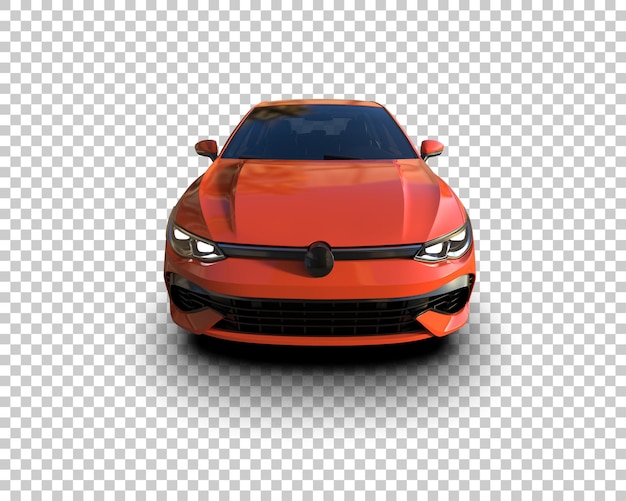 Escena de un coche moderno aislado en el fondo Ilustración de renderización 3D