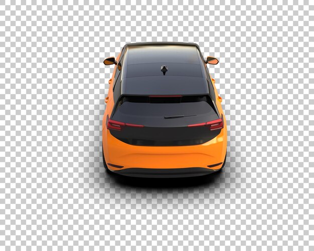 Escena de un coche moderno aislado en el fondo Ilustración de renderización 3D