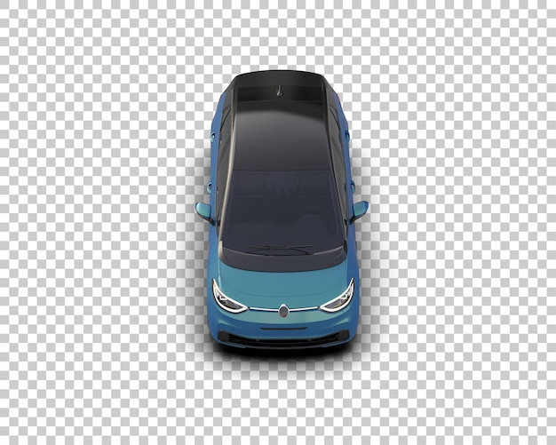 Escena de un coche moderno aislado en el fondo Ilustración de renderización 3D
