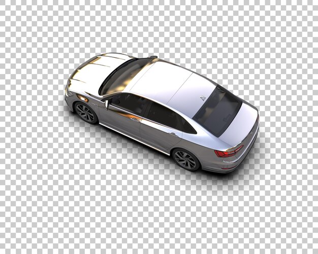 Escena de un coche moderno aislado en el fondo Ilustración de renderización 3D