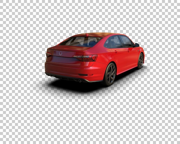 Escena de un coche moderno aislado en el fondo Ilustración de renderización 3D