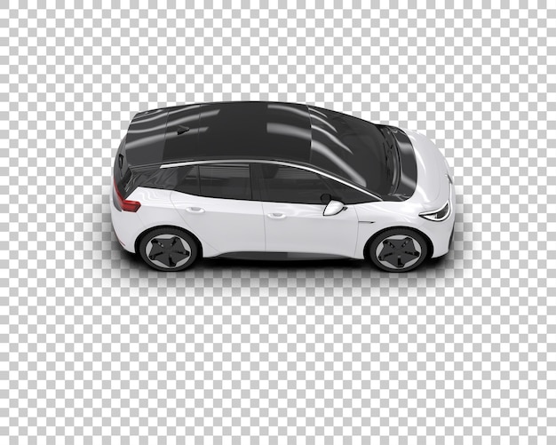 Escena de un coche moderno aislado en el fondo Ilustración de renderización 3D