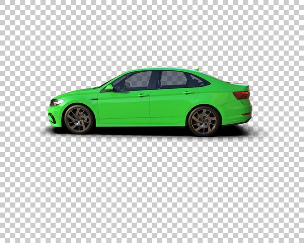 Escena de un coche moderno aislado en el fondo Ilustración de renderización 3D
