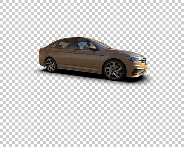 Escena de un coche moderno aislado en el fondo Ilustración de renderización 3D