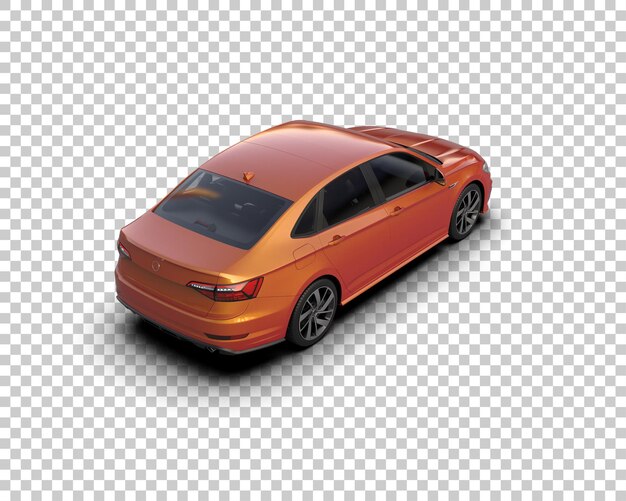 Escena de un coche moderno aislado en el fondo Ilustración de renderización 3D