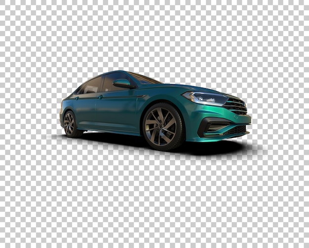 Escena de un coche moderno aislado en el fondo Ilustración de renderización 3D