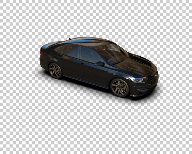 Escena de un coche moderno aislado en el fondo Ilustración de renderización 3D