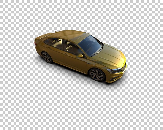 Escena de un coche moderno aislado en el fondo Ilustración de renderización 3D