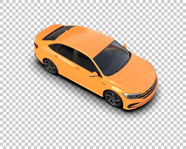 Escena de un coche moderno aislado en el fondo Ilustración de renderización 3D