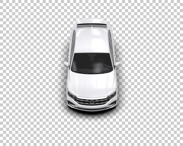 Escena de un coche moderno aislado en el fondo Ilustración de renderización 3D