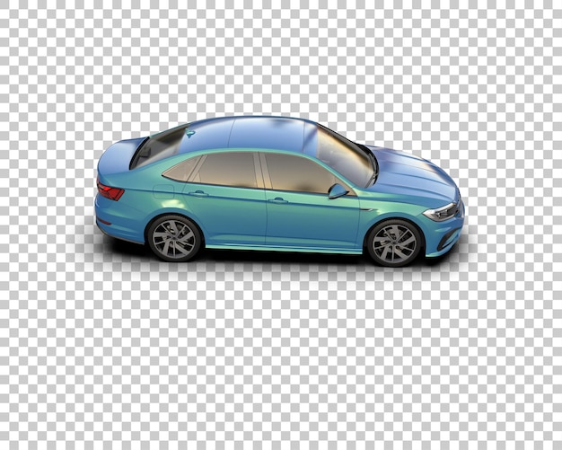 Escena de un coche moderno aislado en el fondo Ilustración de renderización 3D