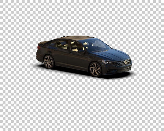 Escena de un coche moderno aislado en el fondo Ilustración de renderización 3D
