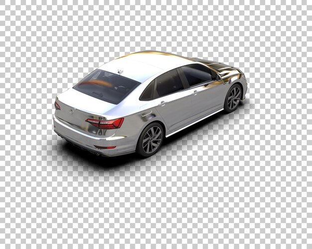 Escena de un coche moderno aislado en el fondo Ilustración de renderización 3D