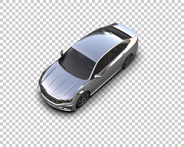 Escena de un coche moderno aislado en el fondo Ilustración de renderización 3D