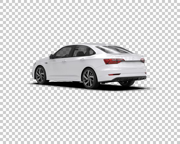 Escena de un coche moderno aislado en el fondo Ilustración de renderización 3D