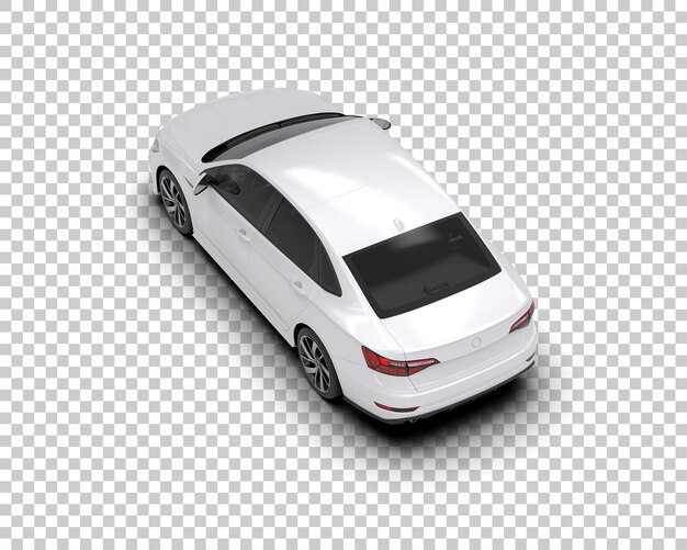 Escena de un coche moderno aislado en el fondo Ilustración de renderización 3D