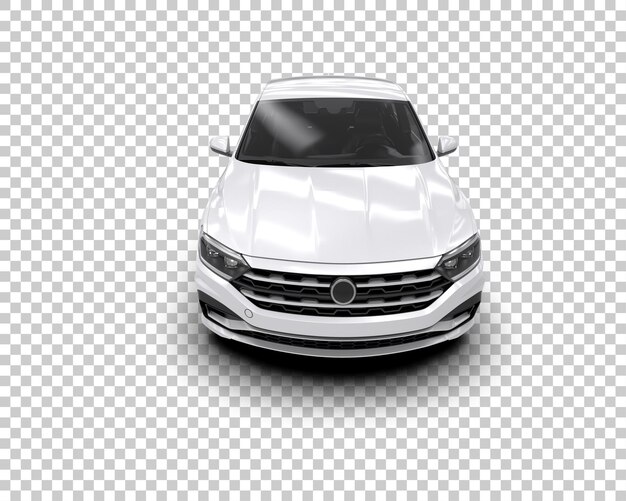 Escena de un coche moderno aislado en el fondo Ilustración de renderización 3D