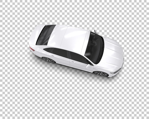 Escena de un coche moderno aislado en el fondo Ilustración de renderización 3D