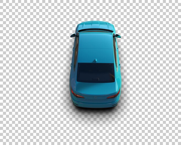 Escena de un coche moderno aislado en el fondo Ilustración de renderización 3D