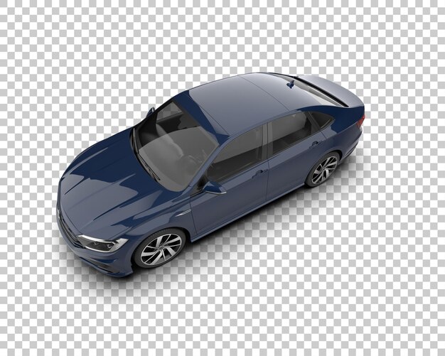Escena de un coche moderno aislado en el fondo Ilustración de renderización 3D