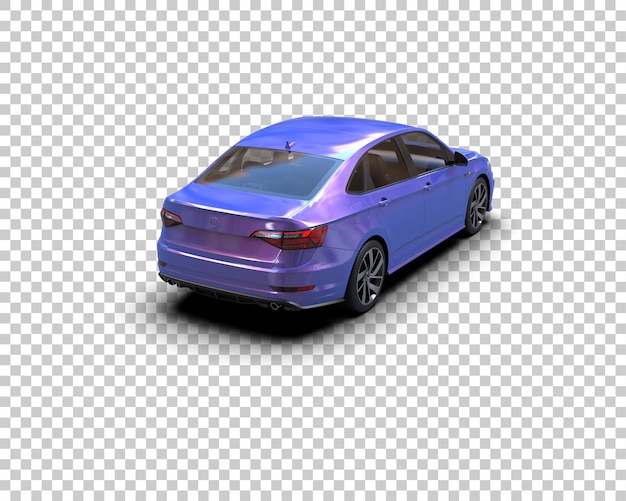 Escena de un coche moderno aislado en el fondo Ilustración de renderización 3D
