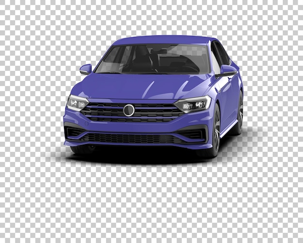 Escena de un coche moderno aislado en el fondo Ilustración de renderización 3D