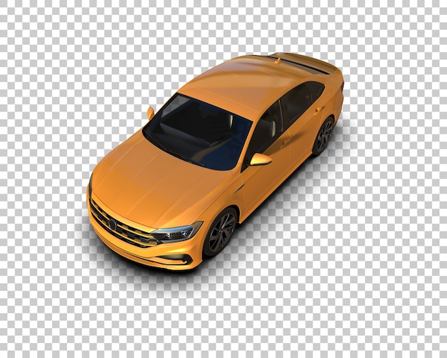 Escena de un coche moderno aislado en el fondo Ilustración de renderización 3D
