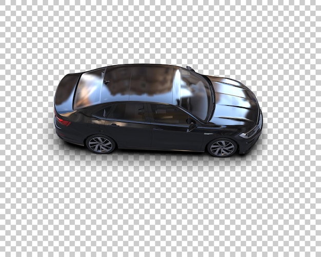 Escena de un coche moderno aislado en el fondo Ilustración de renderización 3D